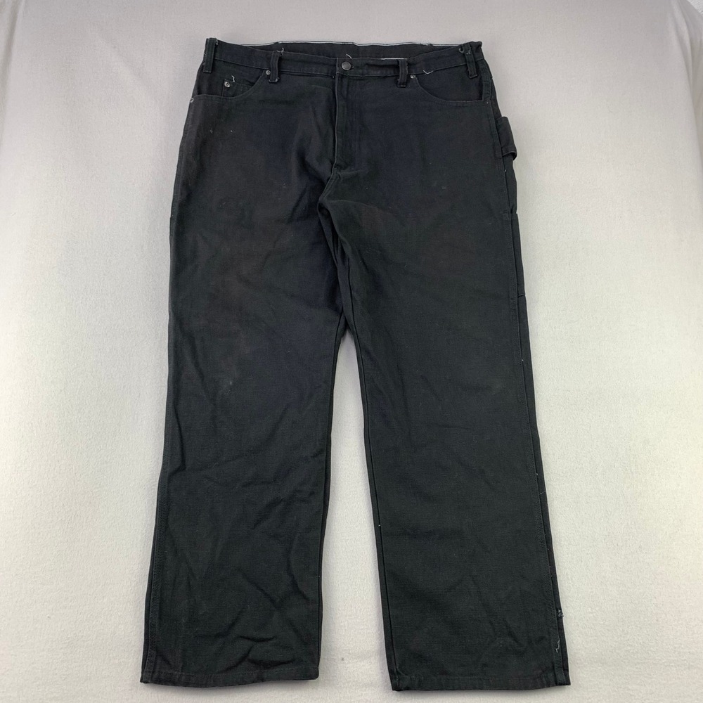 Dickies Carpenter Pants Men 40x30 Black Workwear Duck Canvas Utility Skater‎ Y2K